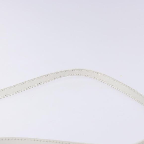 CELINE Macadam Canvas Shoulder Bag Pvc Leather White Gold - Picture 8 of 12